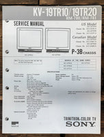 Sony KV-19TR10 KV-19TR20 TV  Service Manual *Original*