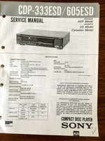 Sony CDP-333ESD CDP-605ESD  Service Manual *Original*