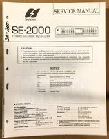 Sansui SE-2000 Equalizer  Service Manual *Original*