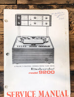 Dokorder TR-9200 Reel to Reel Service Manual *Original*