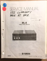 Yamaha M-4 Amplifier  Service Manual *Original* #1