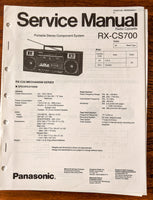 Panasonic RX-CS700 Radio Cassette Service Manual *Original*
