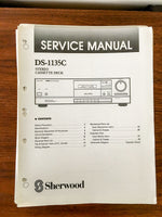 Sherwood DS-1135C DD-1135 C Cassette Service Manual *Original*