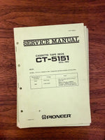 Pioneer CT-5151 Cassette Service Manual *Original*