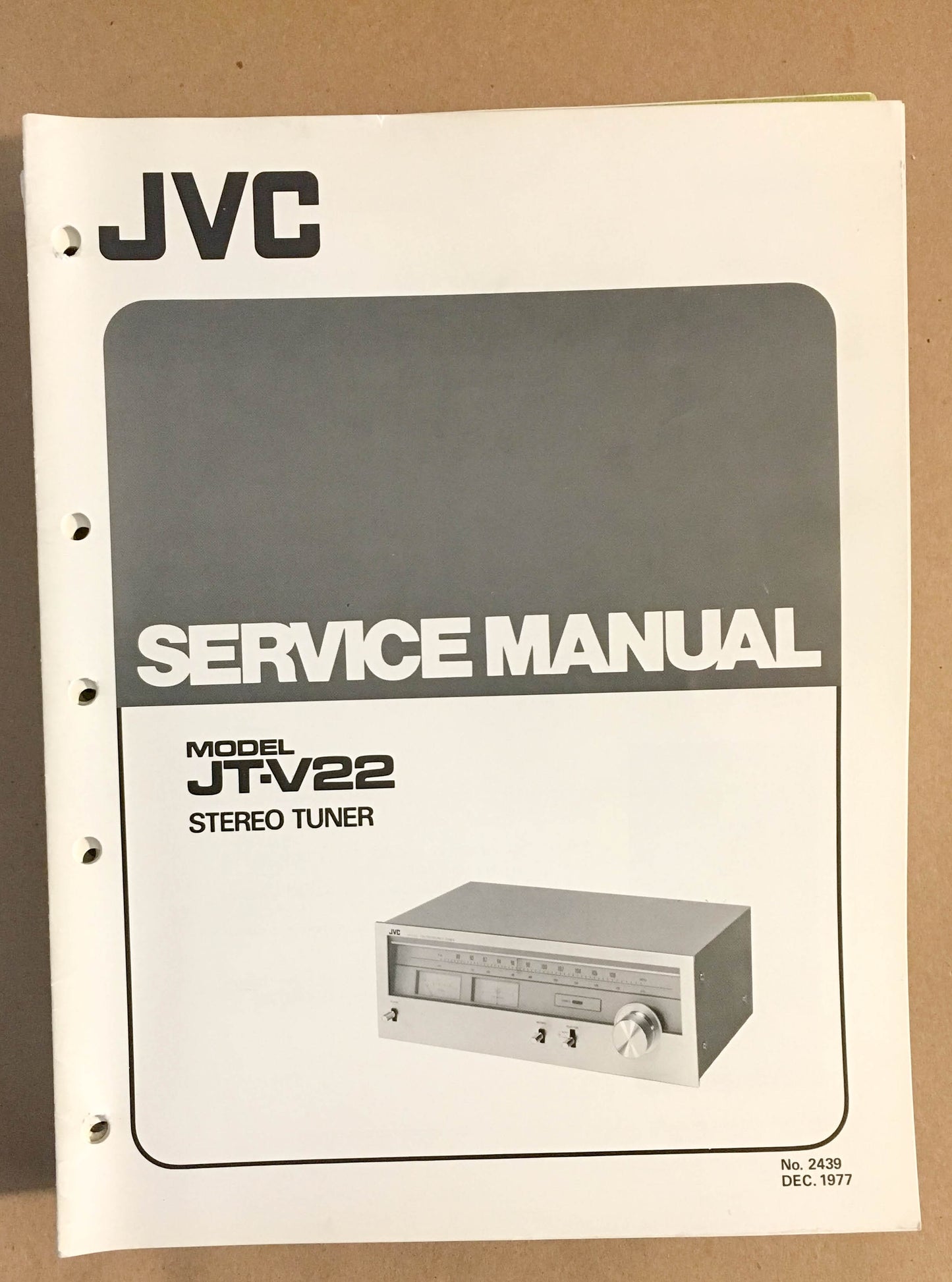 JVC JT-V22 Tuner  Service Manual *Original*