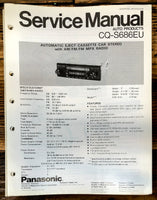 Panasonic CQ-S686EU Car Stereo  Service Manual *Original*