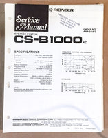 Pioneer CS-B1000 SPEAKER Service Manual *Original*