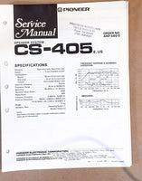 Pioneer CS-405 SPEAKER Service Manual *Original*