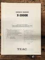 Teac X-2000R Reel to Reel  Fold Out Schematic *Original* #2