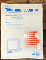 Sony Trintron TV   Owners / User Manual *Original*