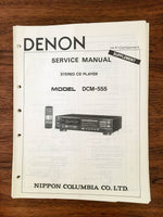 Denon DCM-555 CD PLAYER Service Manual Supplement *Original*