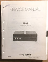 Yamaha M-4 Amplifier  Service Manual *Original* #2