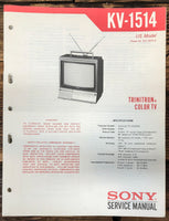 Sony KV-1514 TV  Service Manual *Original*