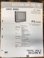 Sony KV-2725R -2726R -2728R -2729R TV  Service Manual *Original*