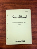 Pioneer T-3500 T-3300 Cassette Service Manual *Original*