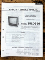Sharp 35LD956 TV / Television Service Manual *Original*