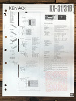 Kenwood KX-31 Cassette  Fold Out Schematic *Original*