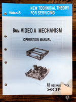 Sony 8MM Video A Mechanism   Operation Manual *Original*