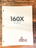 DBX Model 160X Compressor / Limiter Prelim. Owner / Technical Manual *Orig* #2