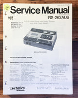 Technics RS-263 RS-263AUS Cassette Service Manual *Original*