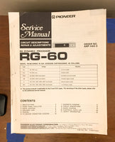 Pioneer RG-60 Dynamic Processor Service Manual *Original*