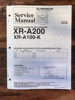 Pioneer XR-A200 XR-A100-K Receiver Service Manual *Original*