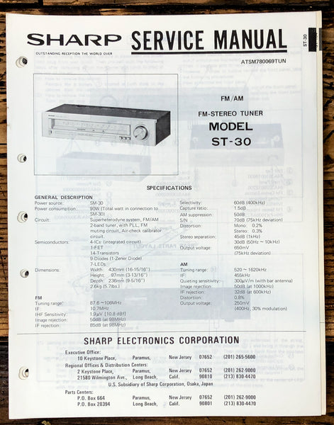 Tuner Service Manual *Original* – Vintage Audio Store - Vintage Service ...