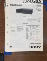 Sony CDP-XA20ES CD Player Service Manual *Original*