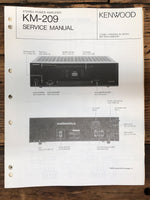 Kenwood KM-209 Amplifier  Service Manual *Original*