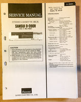 Sansui D-390R Cassette / Tape Player Service Manual *Original* #2