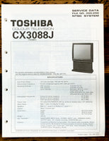 Toshiba CX3088J TV / Television Service Manual *Original*