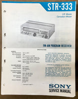 Sony STR-333 Receiver Service Manual *Original*