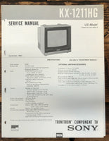 Sony KX-1901A TV  Adjustment Manual *Original*