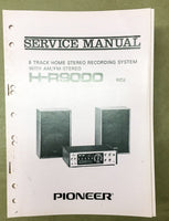 Pioneer H-R9000 8 Track Player Service Manual *Original* #1