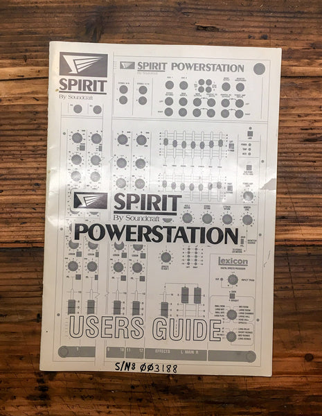 Soundcraft Spirit PowerStation   Owners / User Manual *Original*