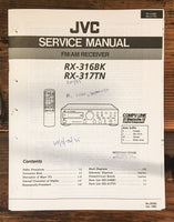 JVC RX-316 RX-317 BK TN Receiver Service Manual *Original*