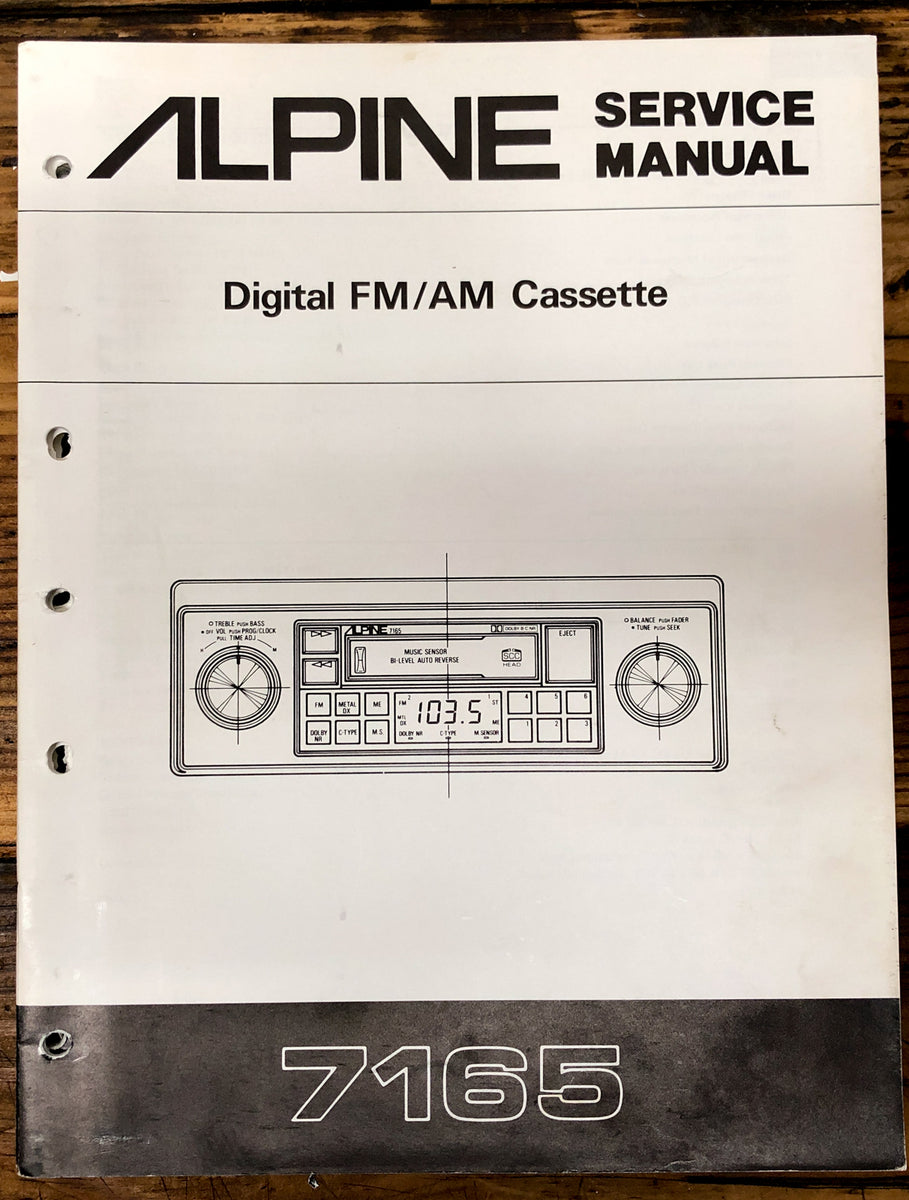 Car Stereo Service Manual *Original* Vintage Audio Store Vintage