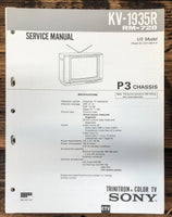 Sony KV-1935R TV  Service Manual *Original*