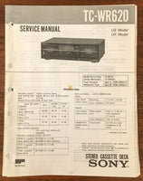 Sony TC-WR620 Tape Cassette Service Manual *Original*