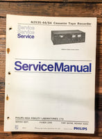 Philips N2535 -44 Cassette  Service Manual *Original*