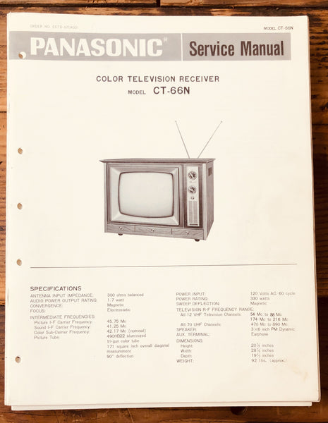 Panasonic CT-66N TV  Service Manual *Original*