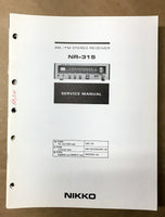 Nikko NR-315 Receiver Service Manual *Original*