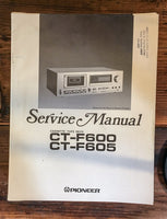 Pioneer CT-F600 CT-F605 Cassette Service Manual *Original*