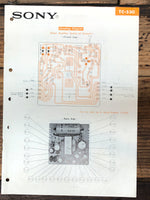 Sony TC-530 Reel to Reel Supp. Service Manual *Original*