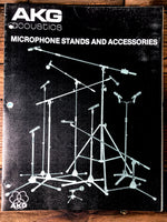 AKG Acoustics Mic Stands Accessories  KM-401 4 pg Dealer Brochure *Orig*