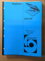 B&O Bang & Olufsen Beogram 1800 Turntable Service Manual *Original* #2