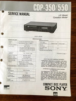 Sony CDP-350 CDP-550  Service Manual *Original*