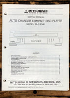 Mitsubishi M-C3341 CD Player Service Manual *Original*