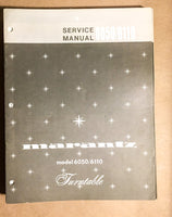 Marantz Model 6050 6110 Record Player / Turntable Service Manual *Original*