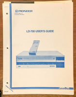 Pioneer LD-700 LD Laserdisc  User Guide Owners Manual *Original*